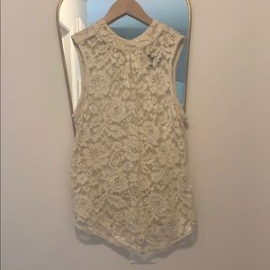 Ivory lace blouse Xs